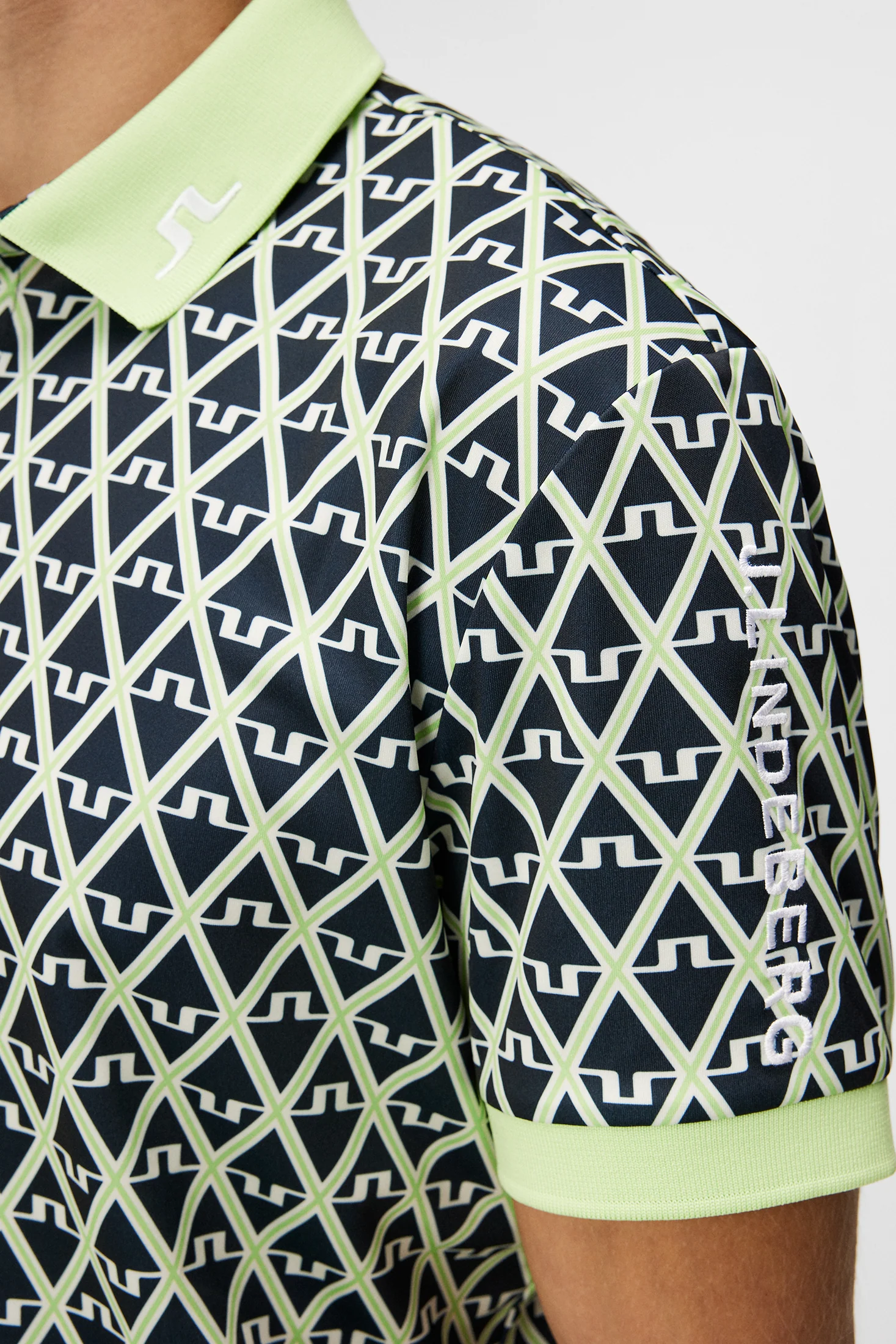 Tour Tech Reg Fit Print Polo / Geo JL Navy - Image 6