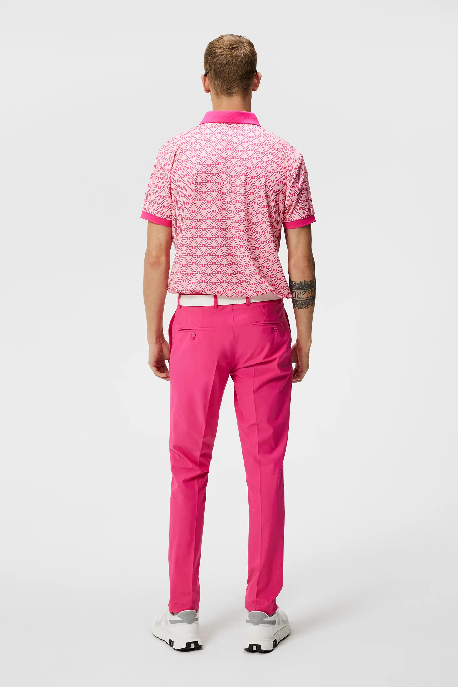 Tour Tech Reg Fit Print Polo / Geo Powder Pink - Image 3