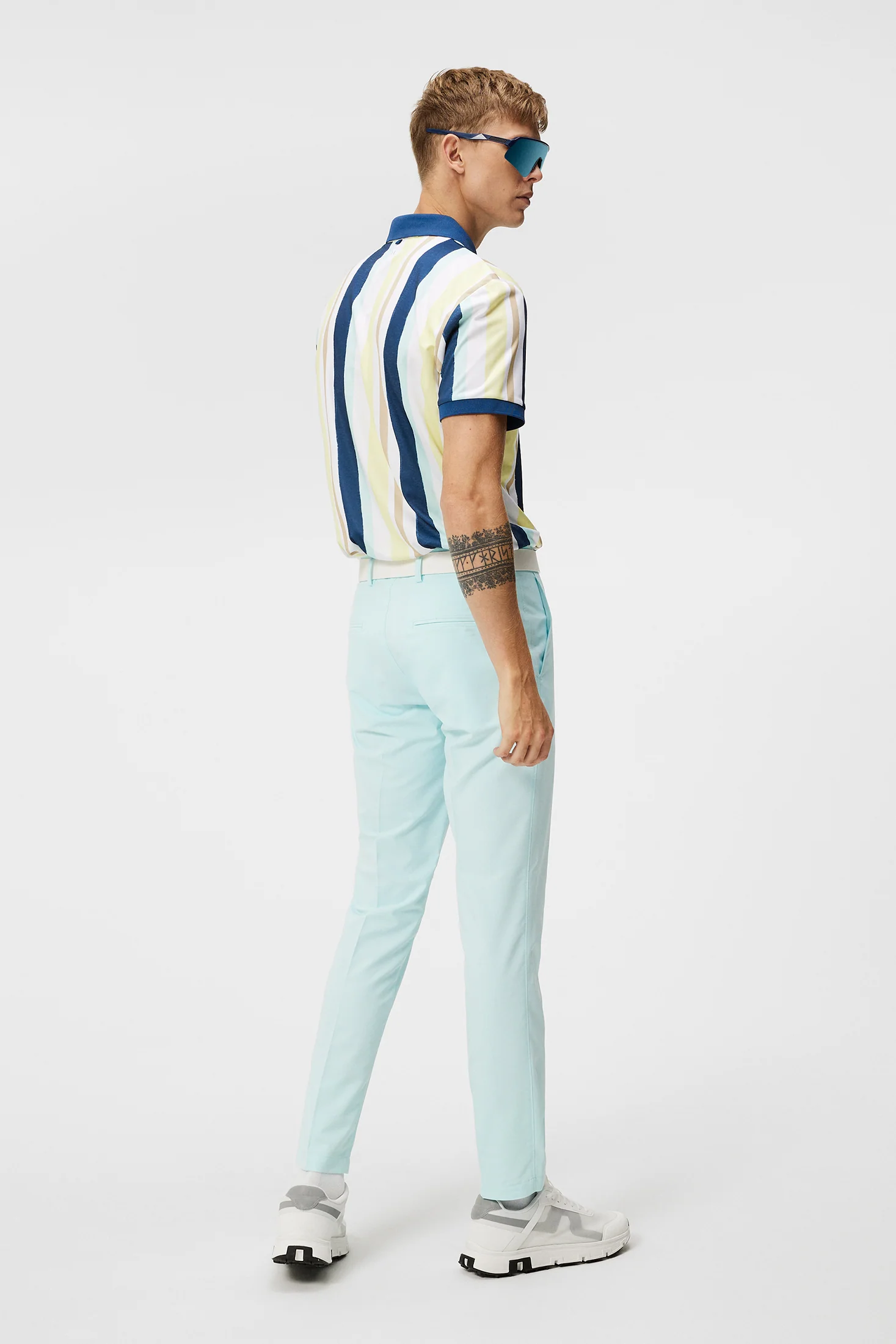 Tour Tech Reg Fit Print Polo / Painted Stripe Wax Yellow - Image 3