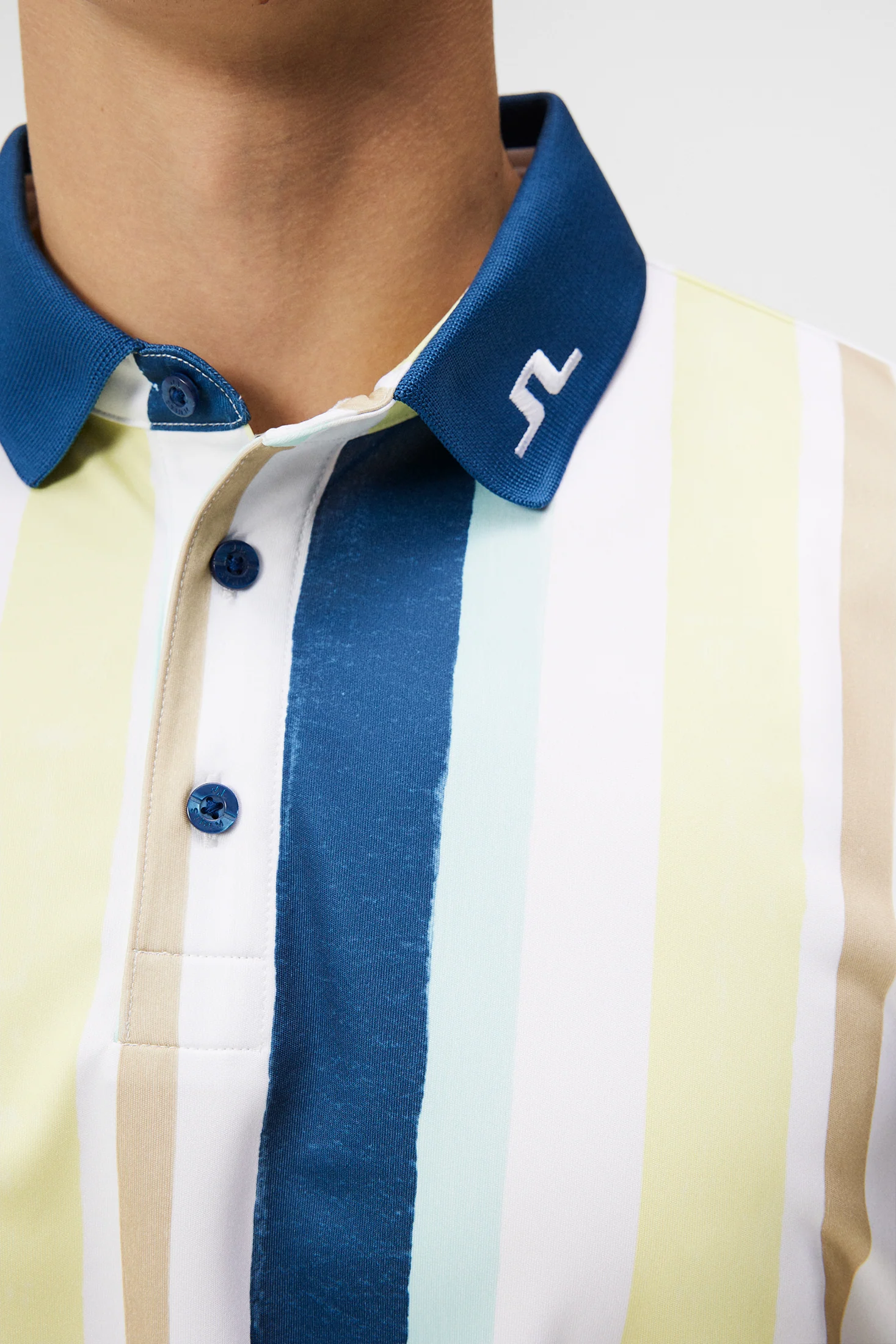 Tour Tech Reg Fit Print Polo / Painted Stripe Wax Yellow - Image 6