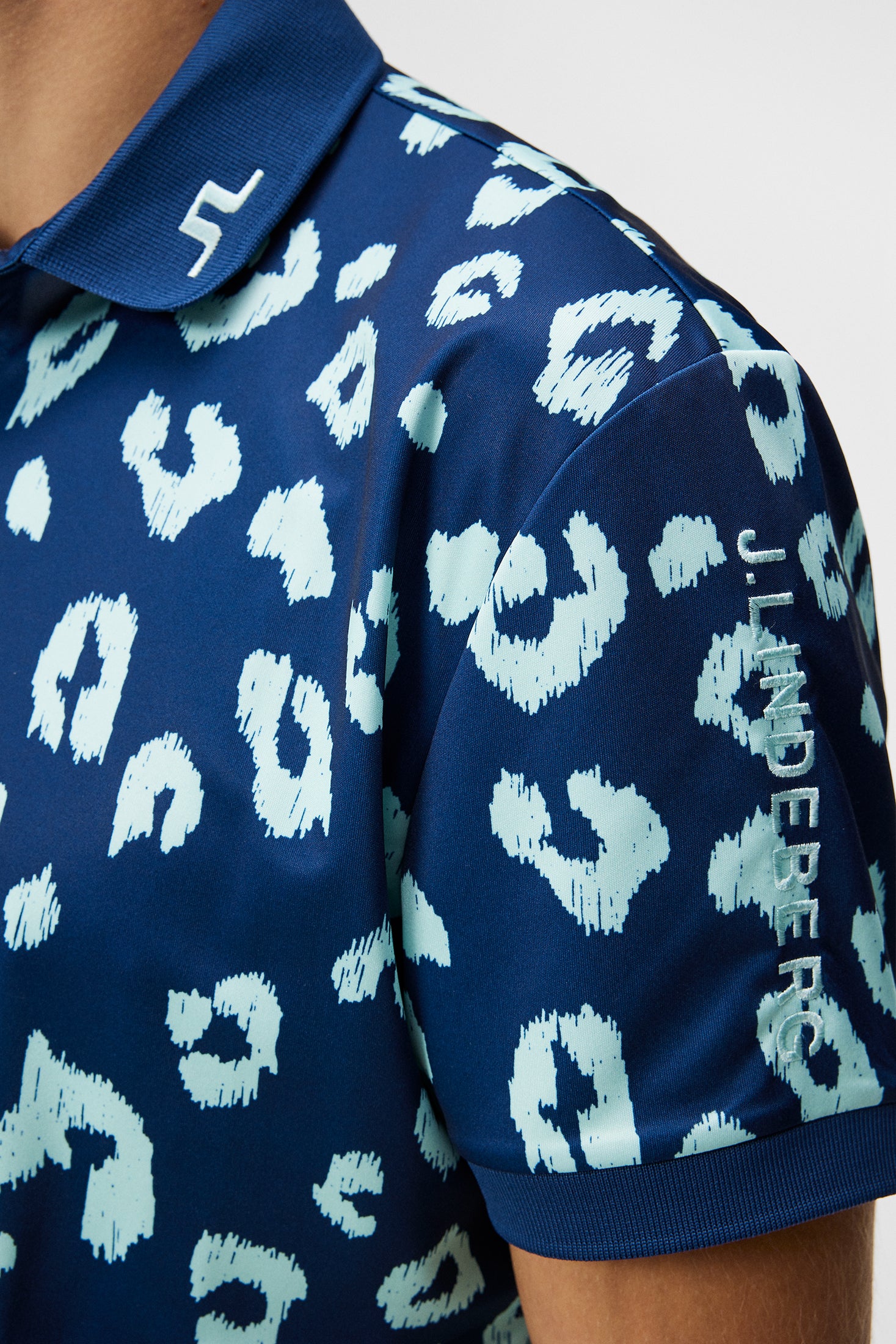 Tour Tech Reg Fit Print Polo / Savanna Estate Blue - Image 6