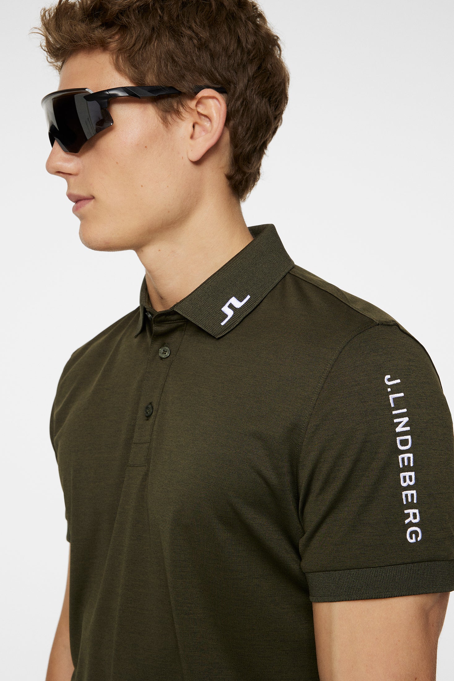 Tour Tech Slim Fit Polo / Forest Green Melange - Image 5