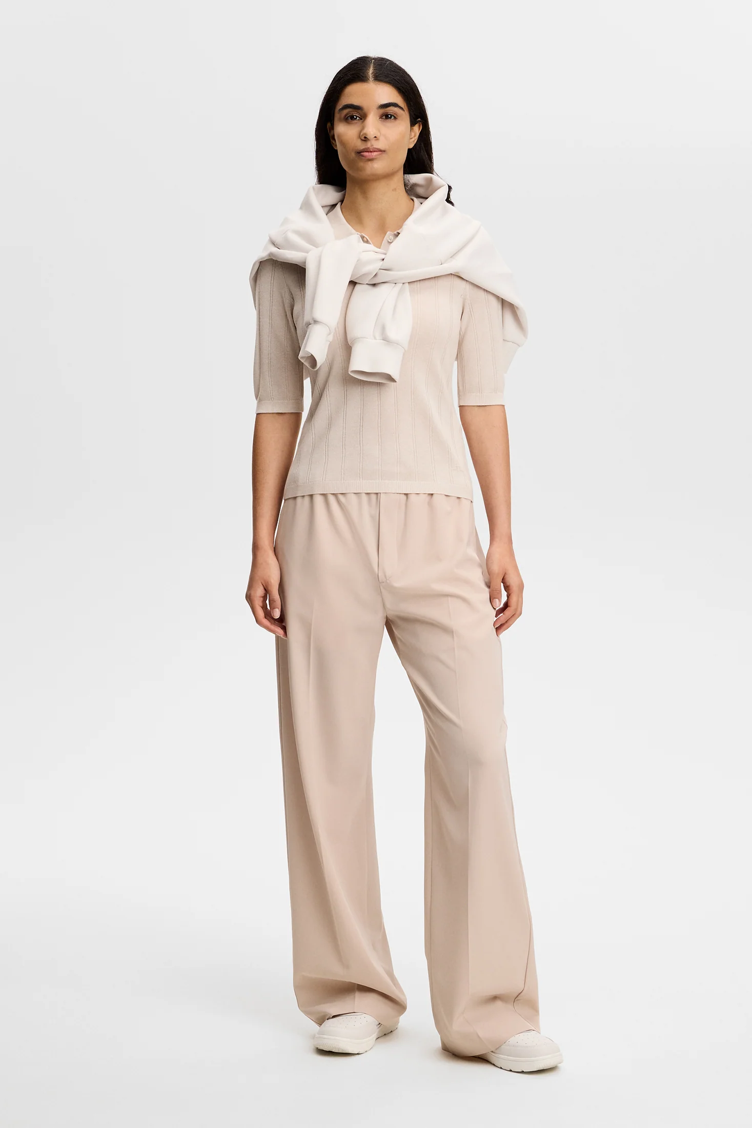 Vida Wide Rib Polo / Moonbeam - Image 5