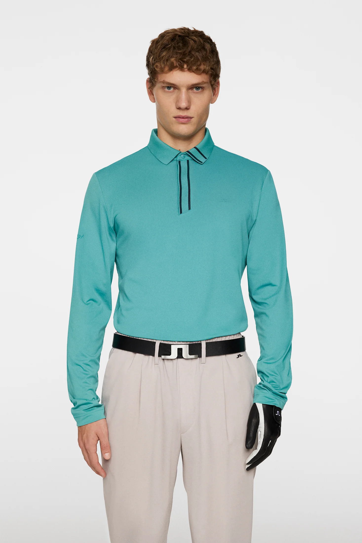 Viktor Long Sleeve Polo / Teal - Image 2