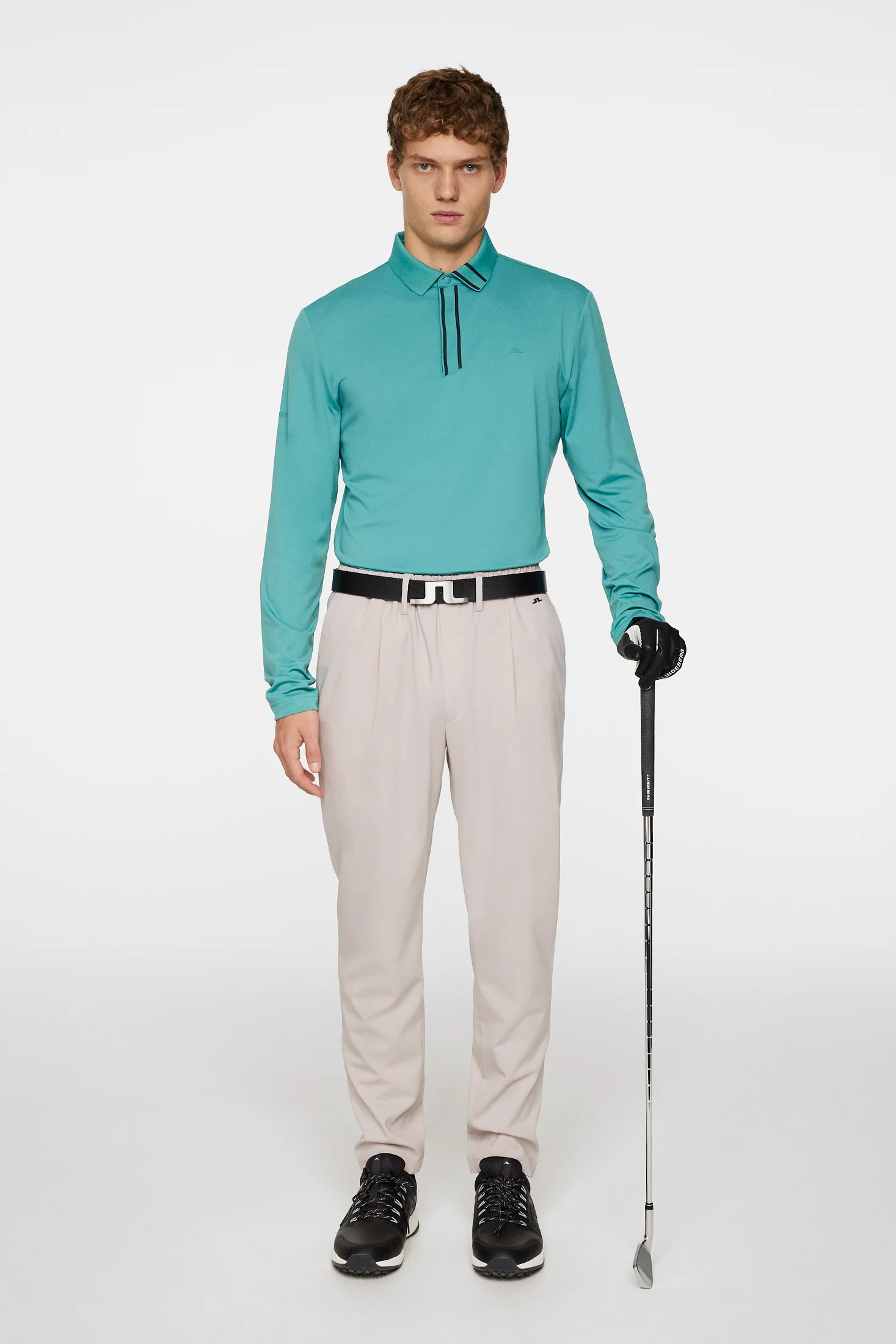 Viktor Long Sleeve Polo / Teal - Image 4