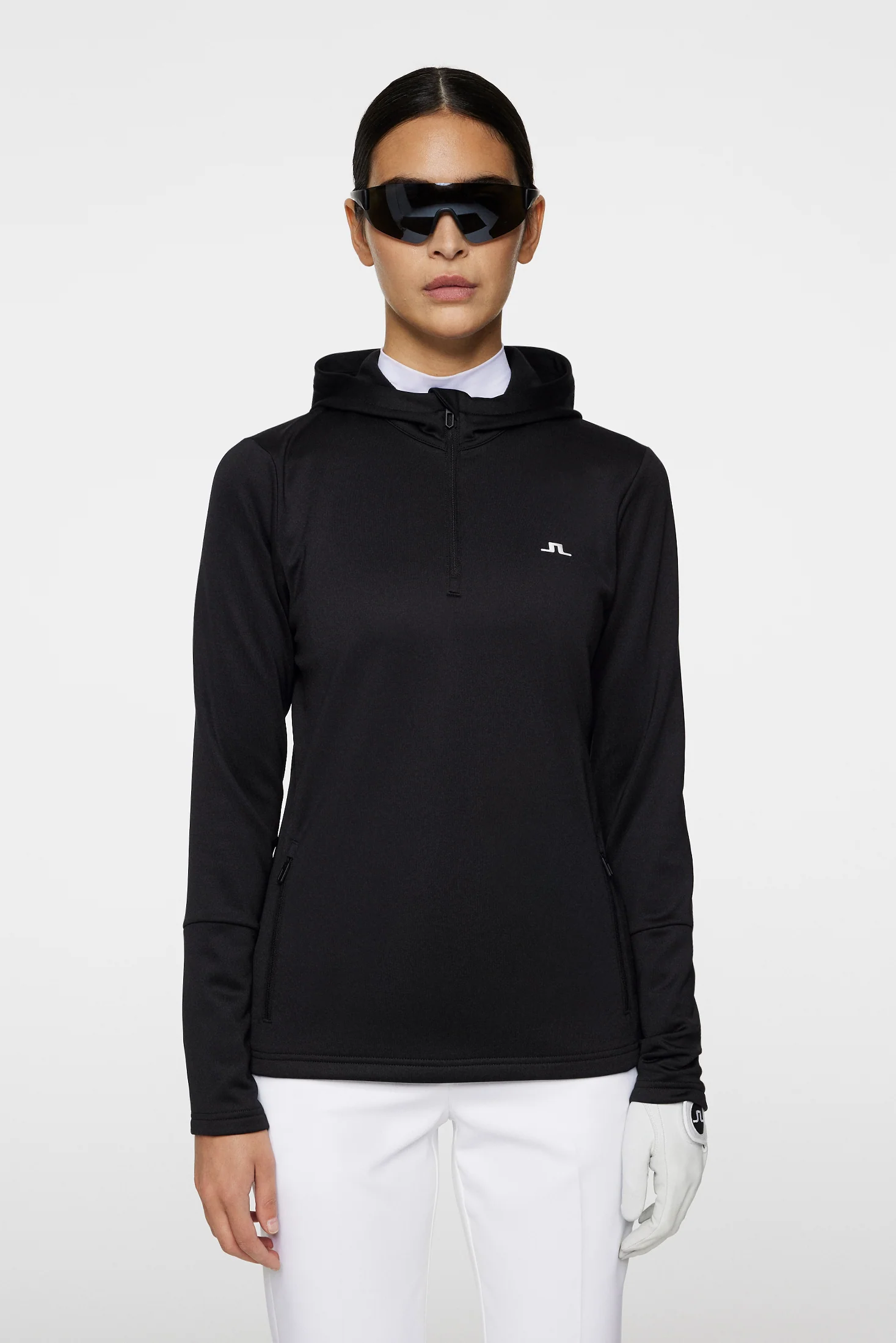 W Aerial Quarter Zip Hood / Black - Image 2