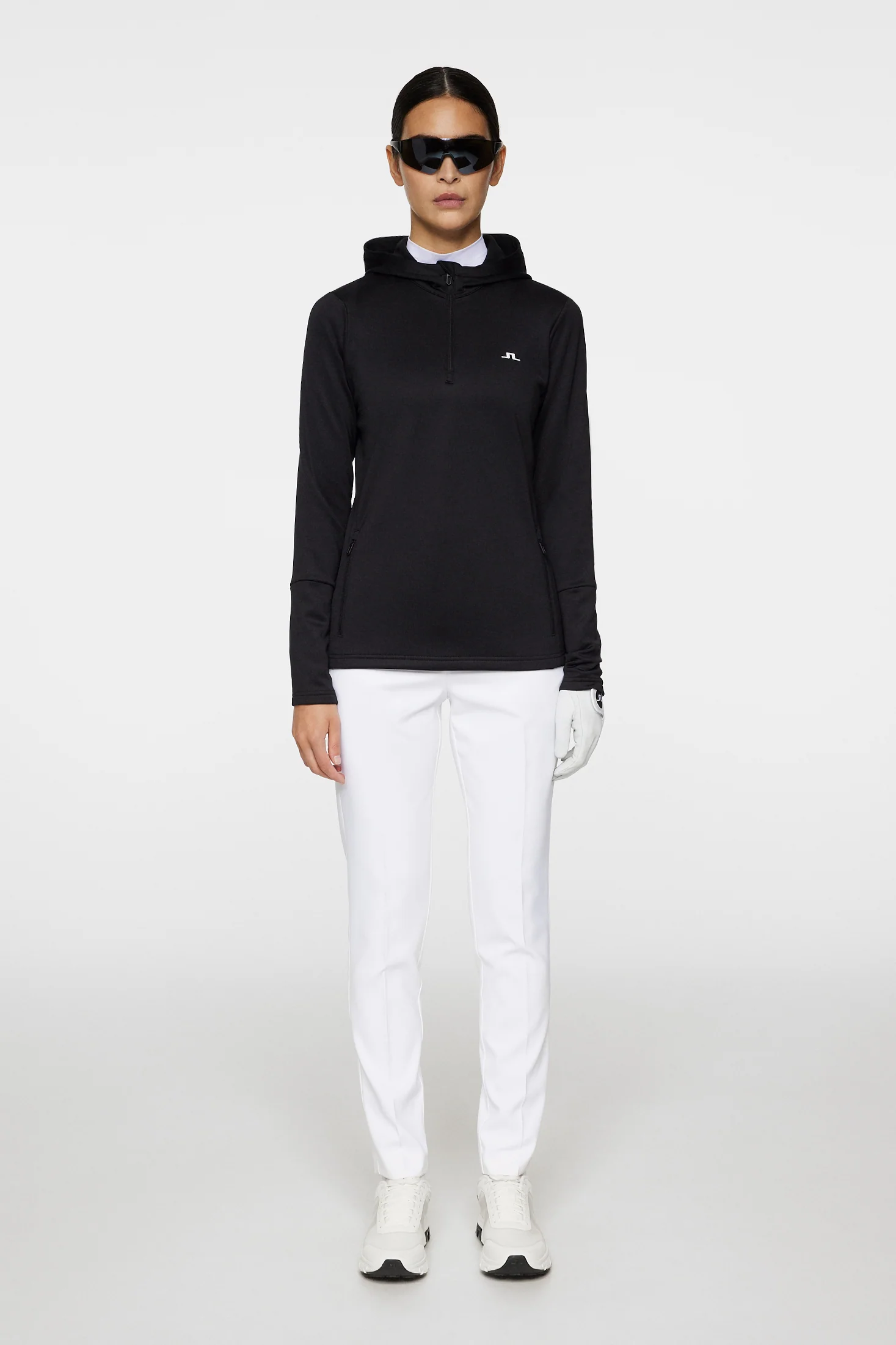 W Aerial Quarter Zip Hood / Black - Image 4