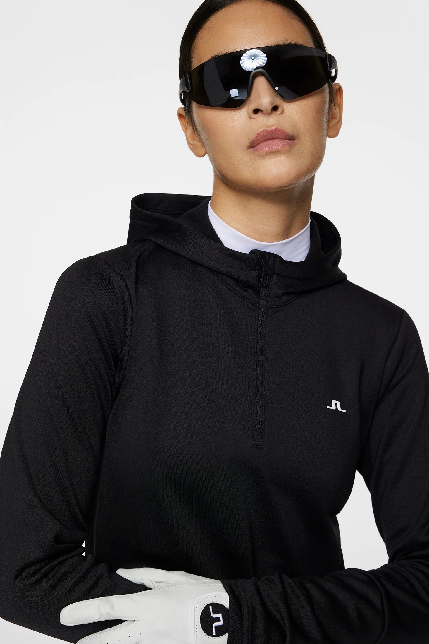 W Aerial Quarter Zip Hood / Black - Image 5