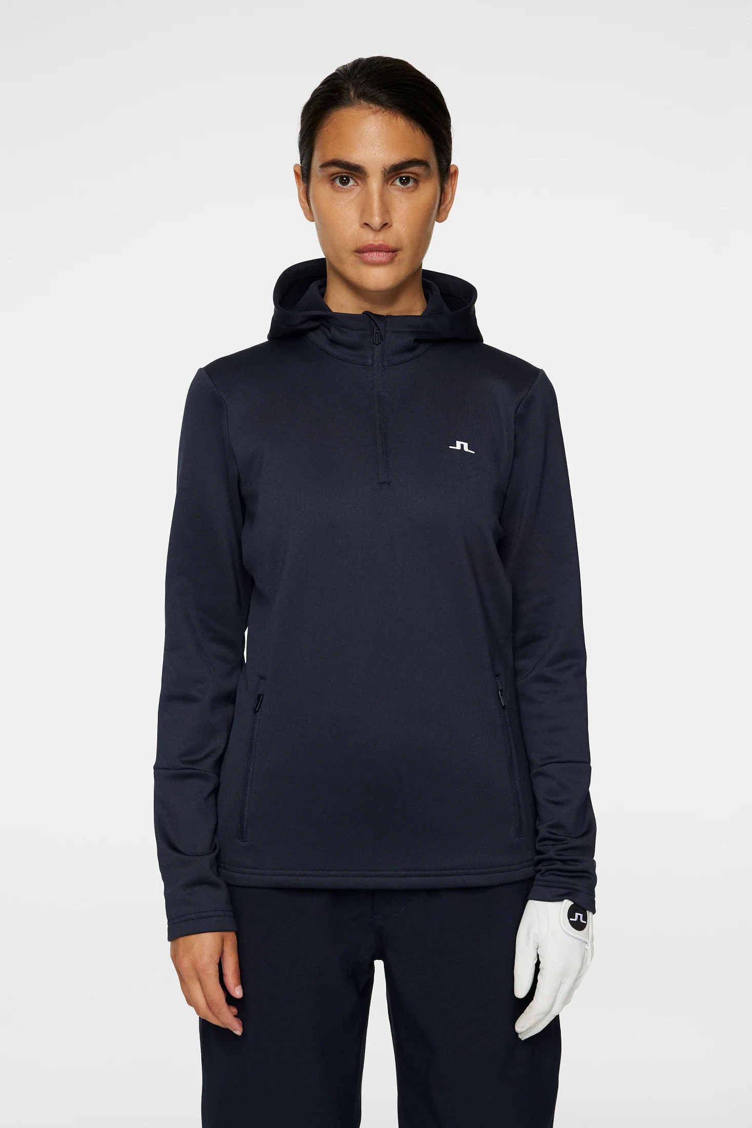 W Aerial Quarter Zip Hood / JL Navy - Image 2