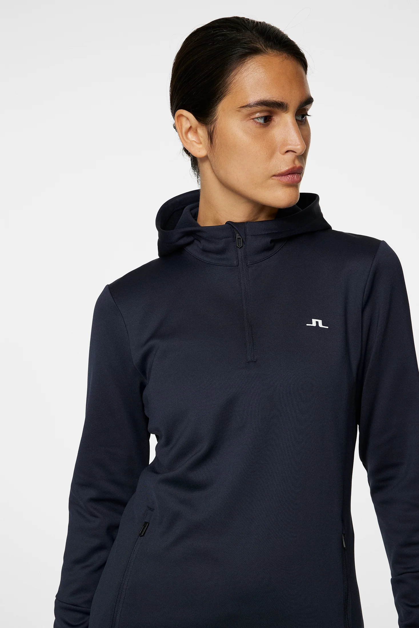 W Aerial Quarter Zip Hood / JL Navy - Image 5