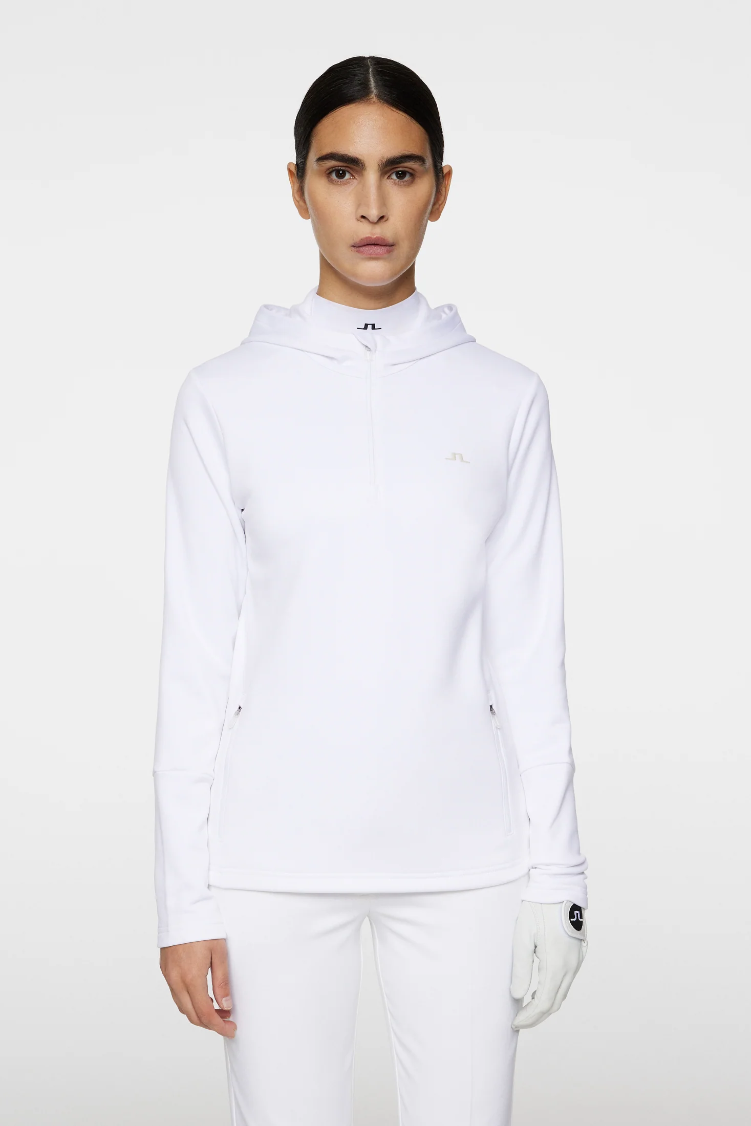 W Aerial Quarter Zip Hood / White - Image 2