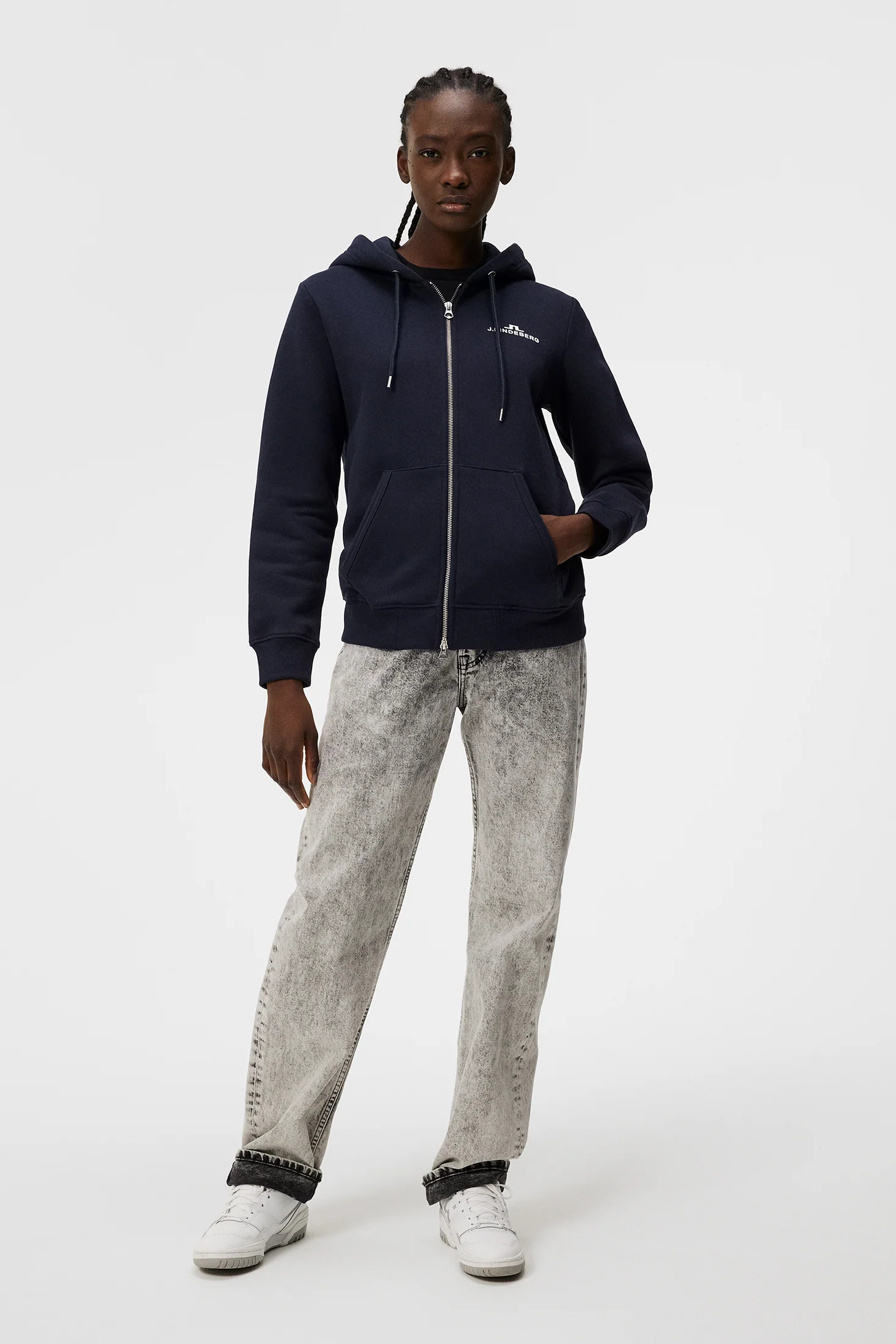 W Alpha Zip Hood / JL Navy - Image 4