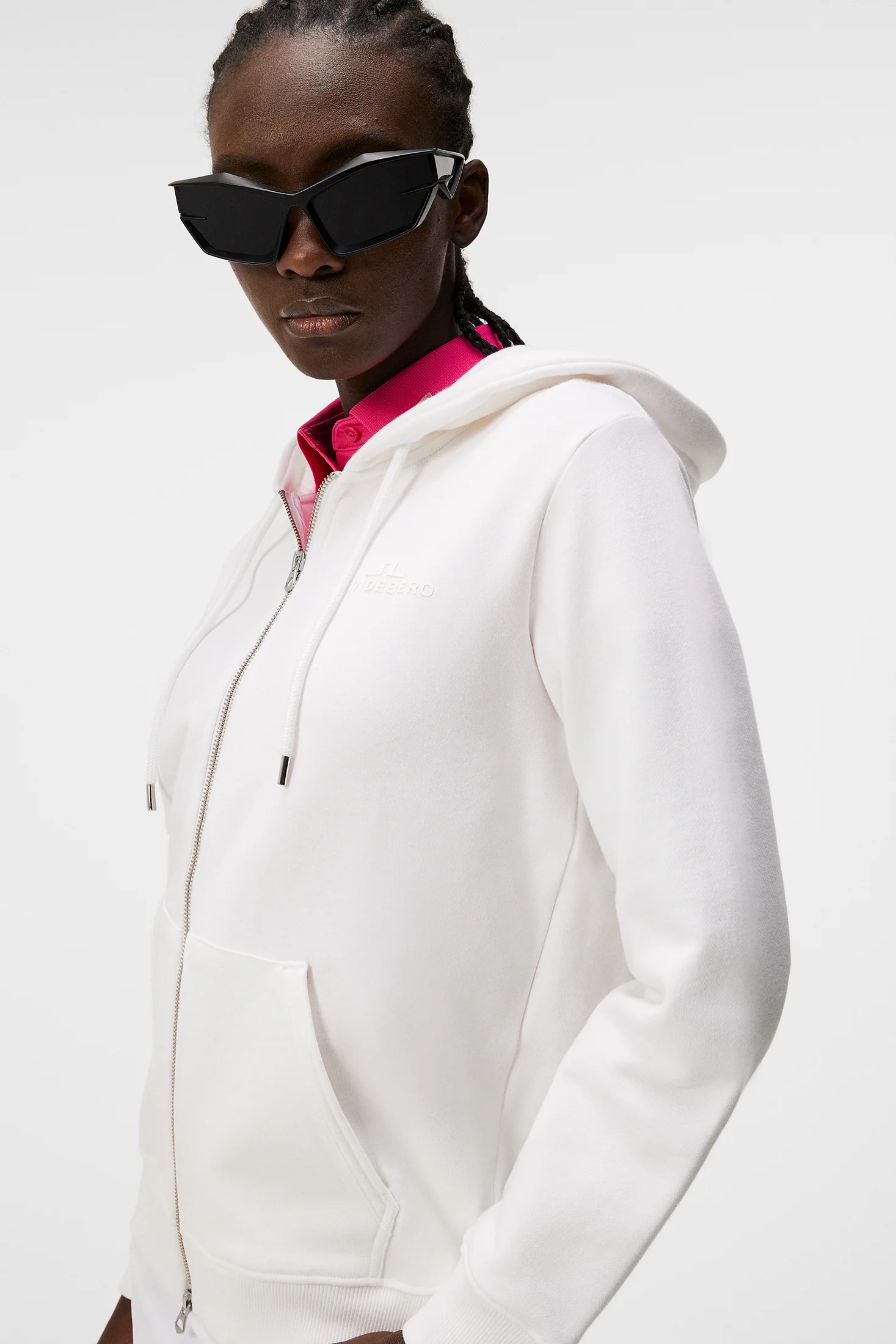 W Alpha Zip Hood / White - Image 5