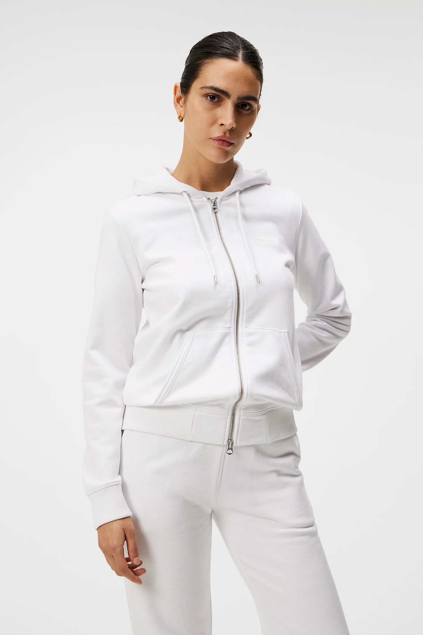 W Alpha Zip Hood / White - Image 2