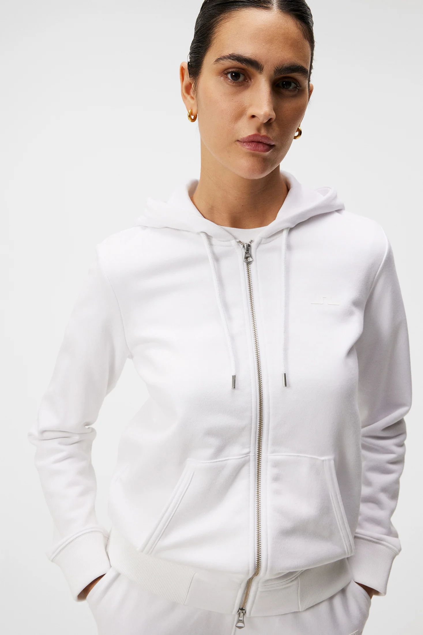 W Alpha Zip Hood / White - Image 5