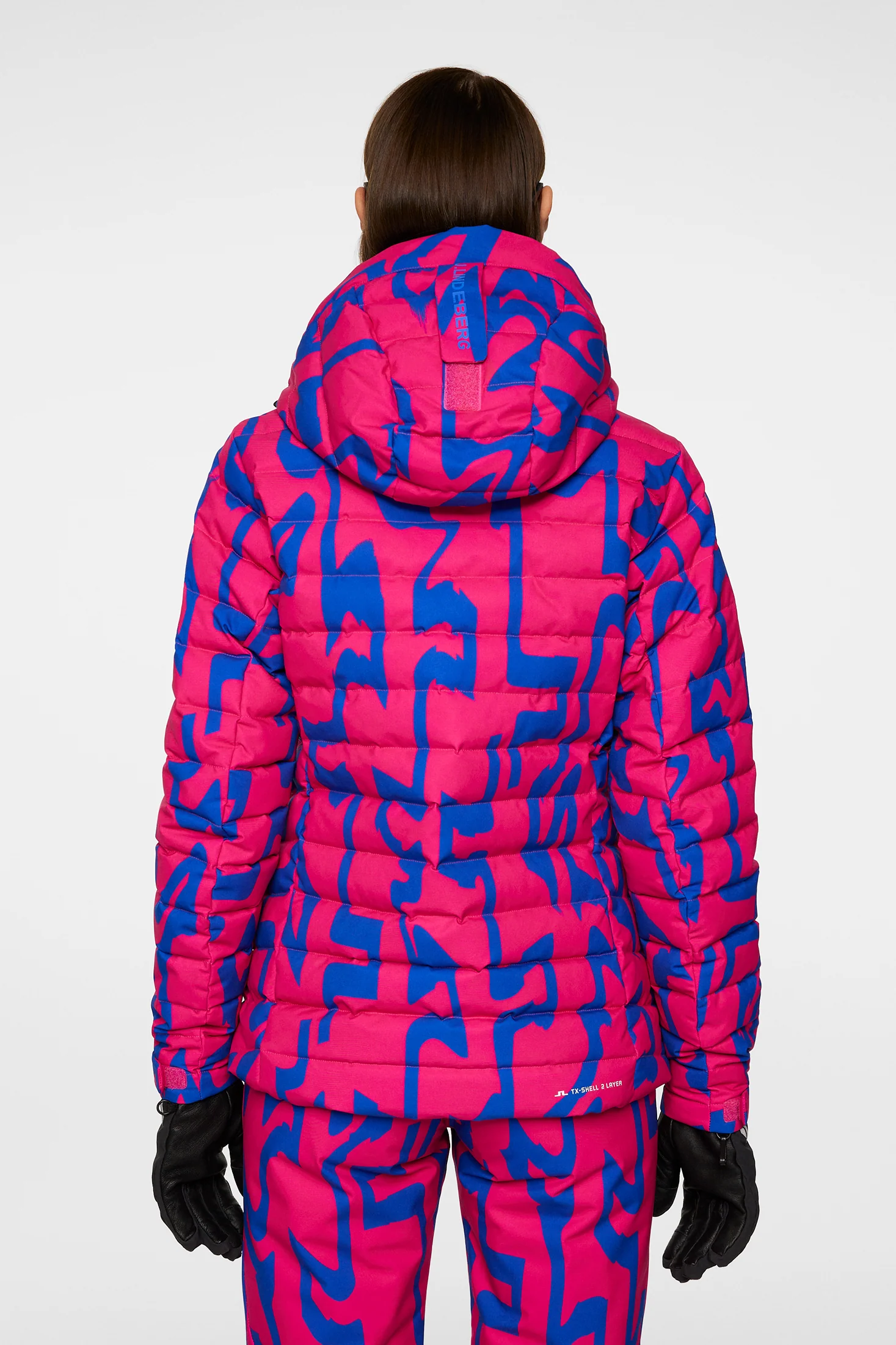 W Thermic Down Jacket Printed / Glitch Bridge Pink - Image 3