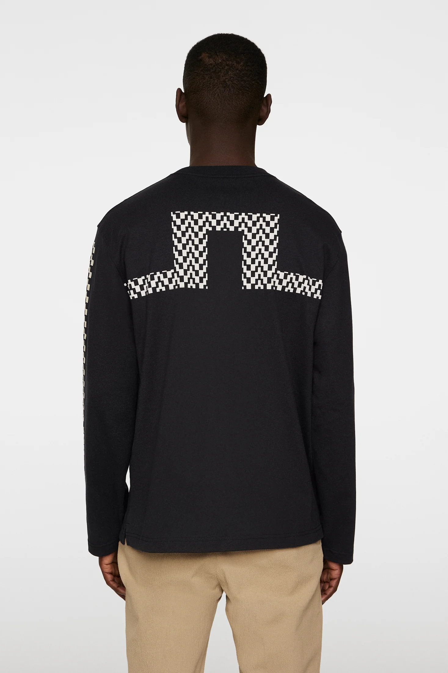 Walsh LS Print T-shirt / Black - Image 4