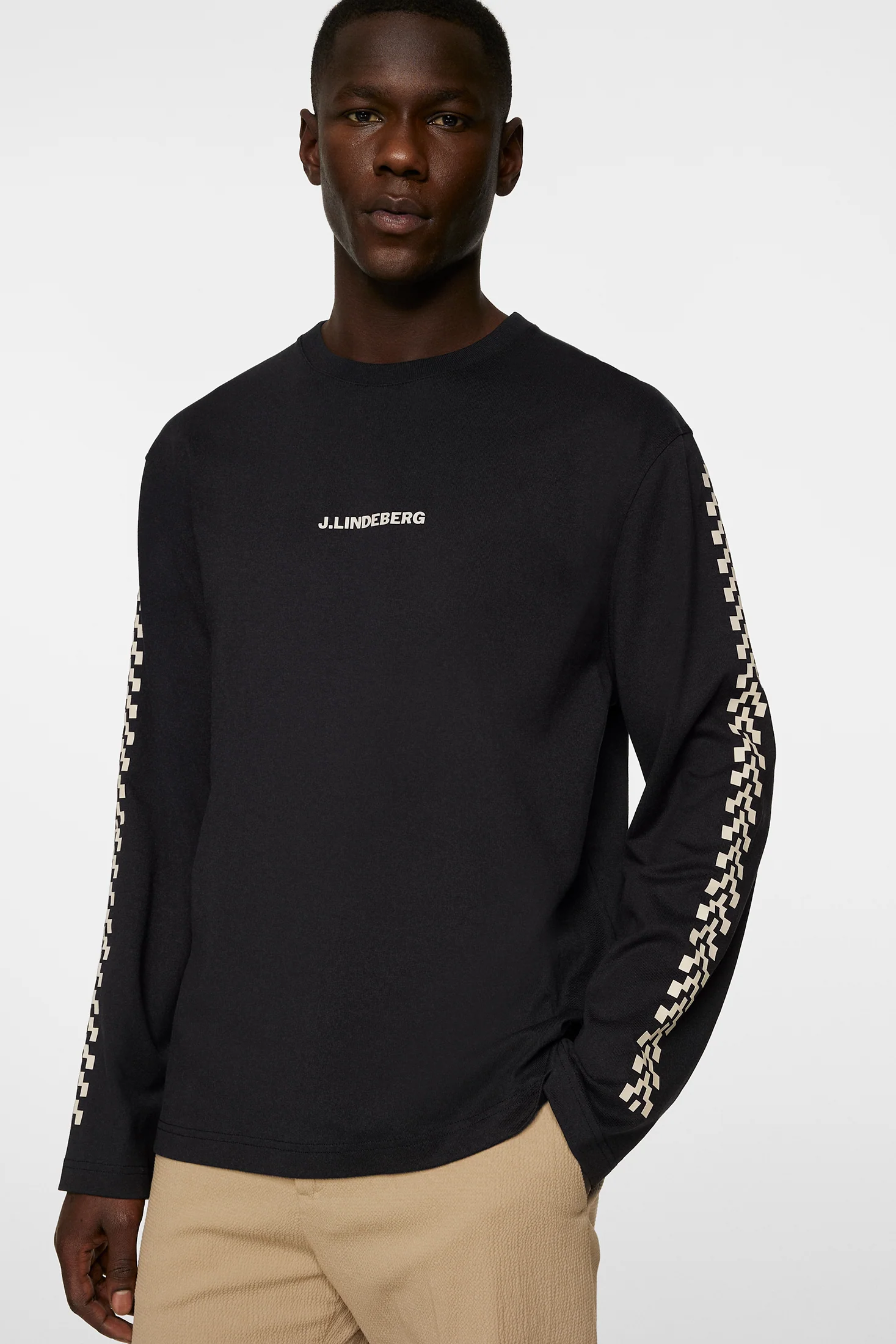 Walsh LS Print T-shirt / Black - Image 6