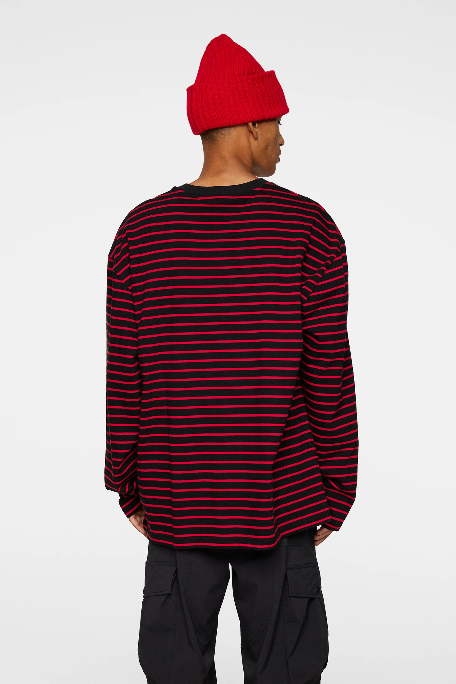 Walsh Stripe Long Sleeve Tee / Black - Image 3