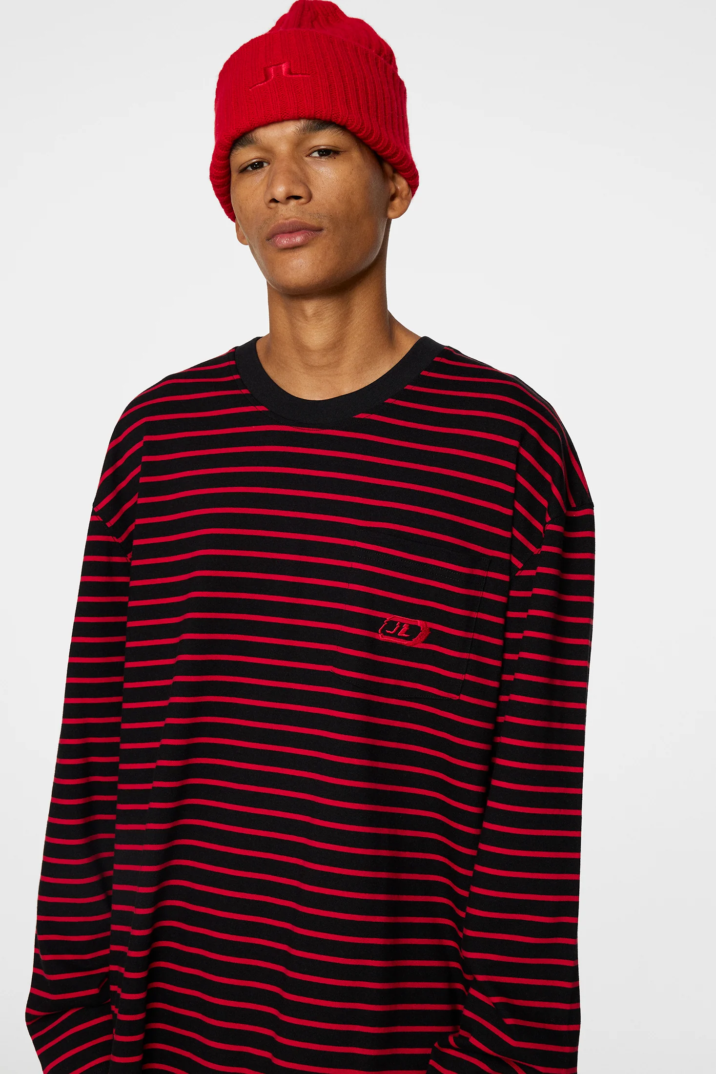 Walsh Stripe Long Sleeve Tee / Black - Image 5