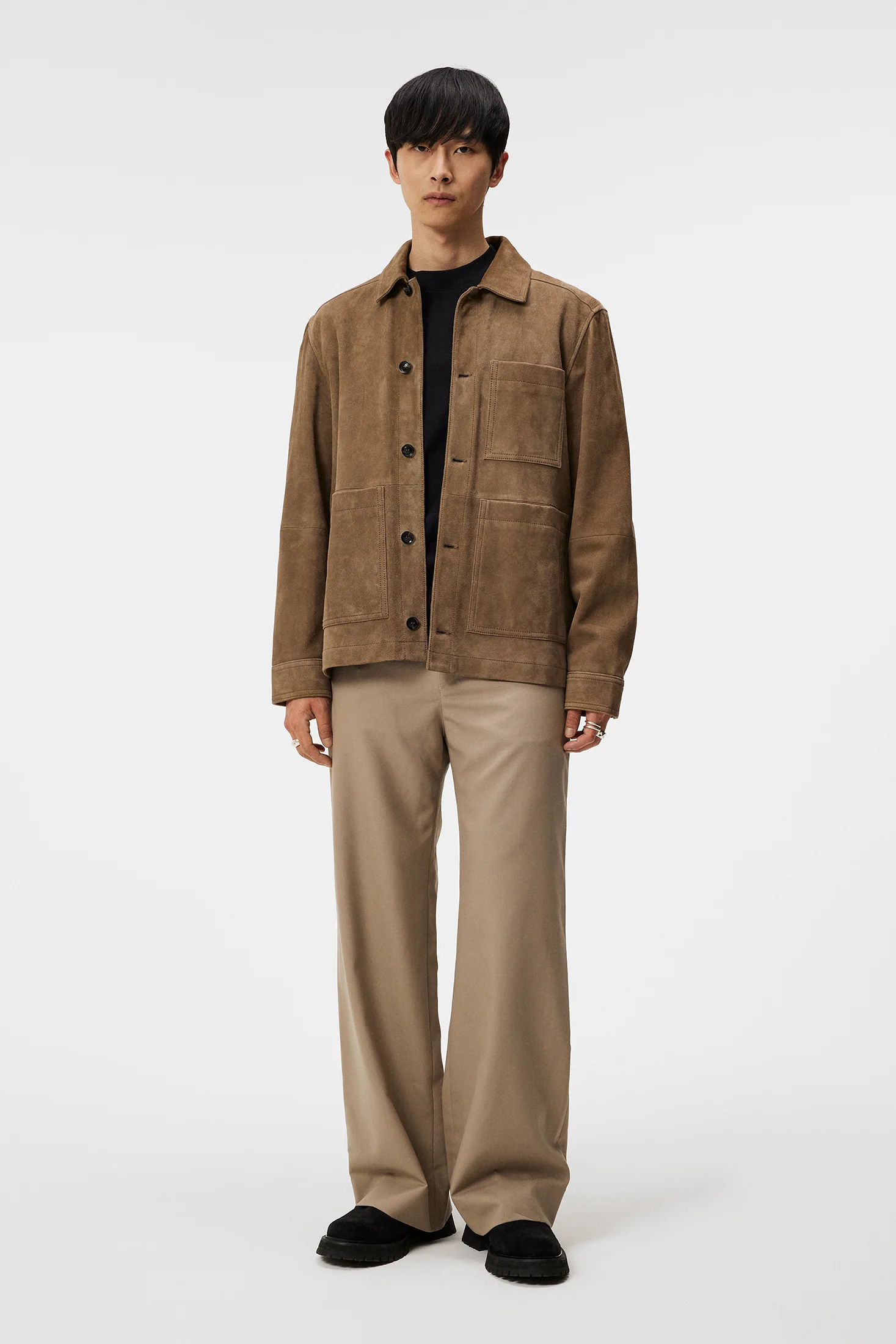 Walt Suede Overshirt / Walnut - Image 4