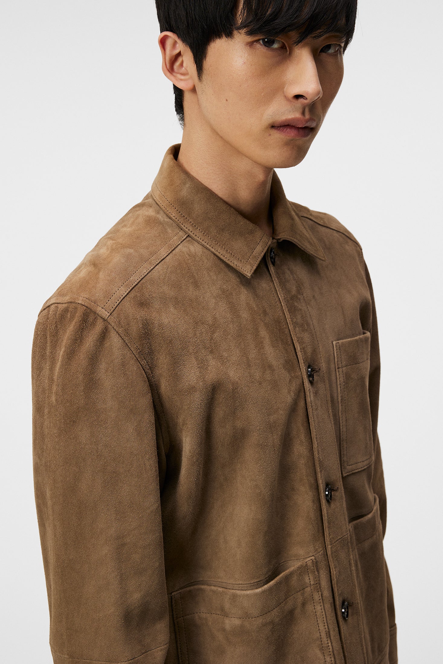 Walt Suede Overshirt / Walnut - Image 5