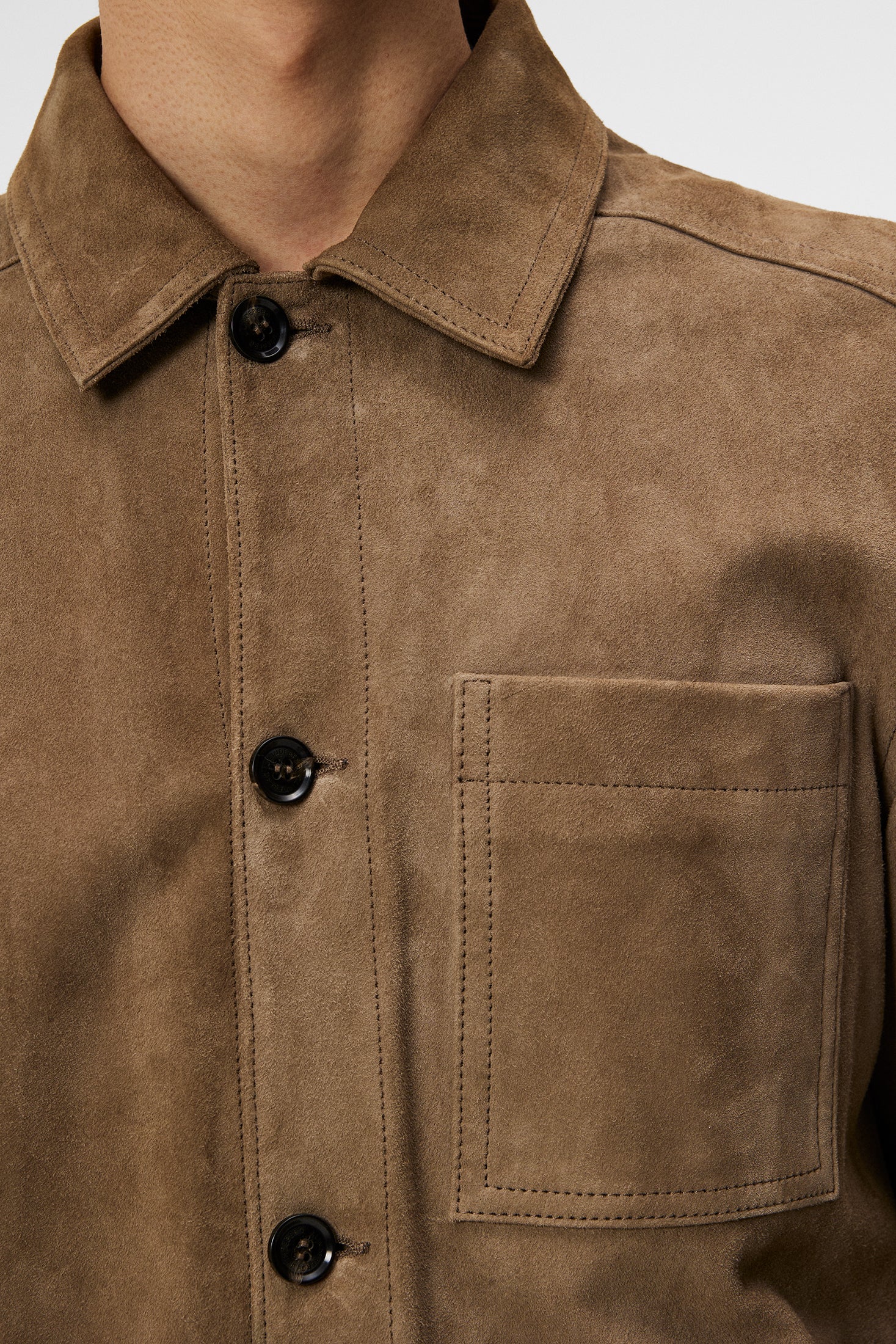Walt Suede Overshirt / Walnut - Image 6